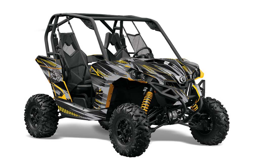 Can-Am Commander 1000 / 800 Graphic Kit Firestorm Yellow UTV / Side x Side Graphics