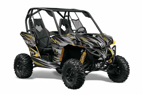 Can-Am Maverick 1000 X RS R with the Nuke Yellow graphic kit