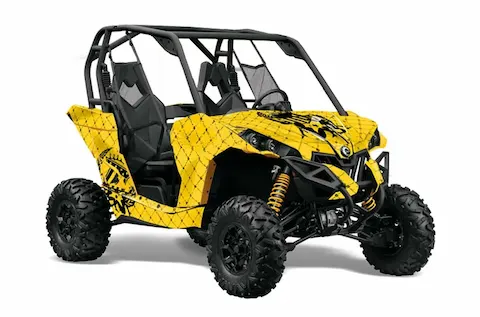 Can-Am Maverick 1000 X RS R with the Silver Star - Reloaded Yellow graphic kit
